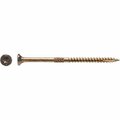 Big Timber #9 x 3 In. Yellow Zinc Flat Head Wood Screw, 390PK 5YTX93